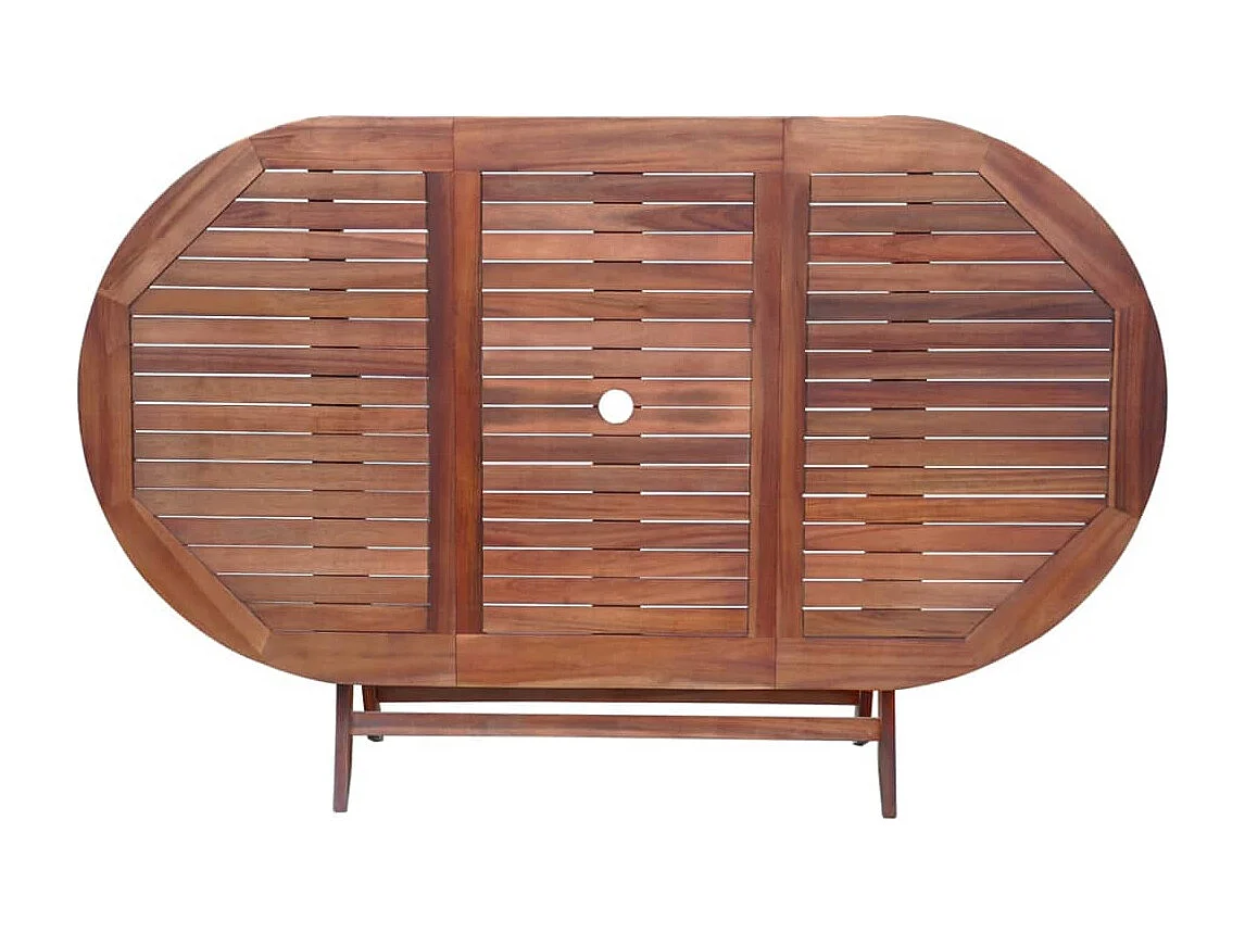 Ensemble à manger d'extérieur 9 pcs et coussins Acacia solide