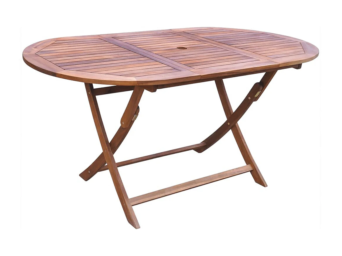 Set comedor de jardín 9 pzas y cojines madera maciza de acacia