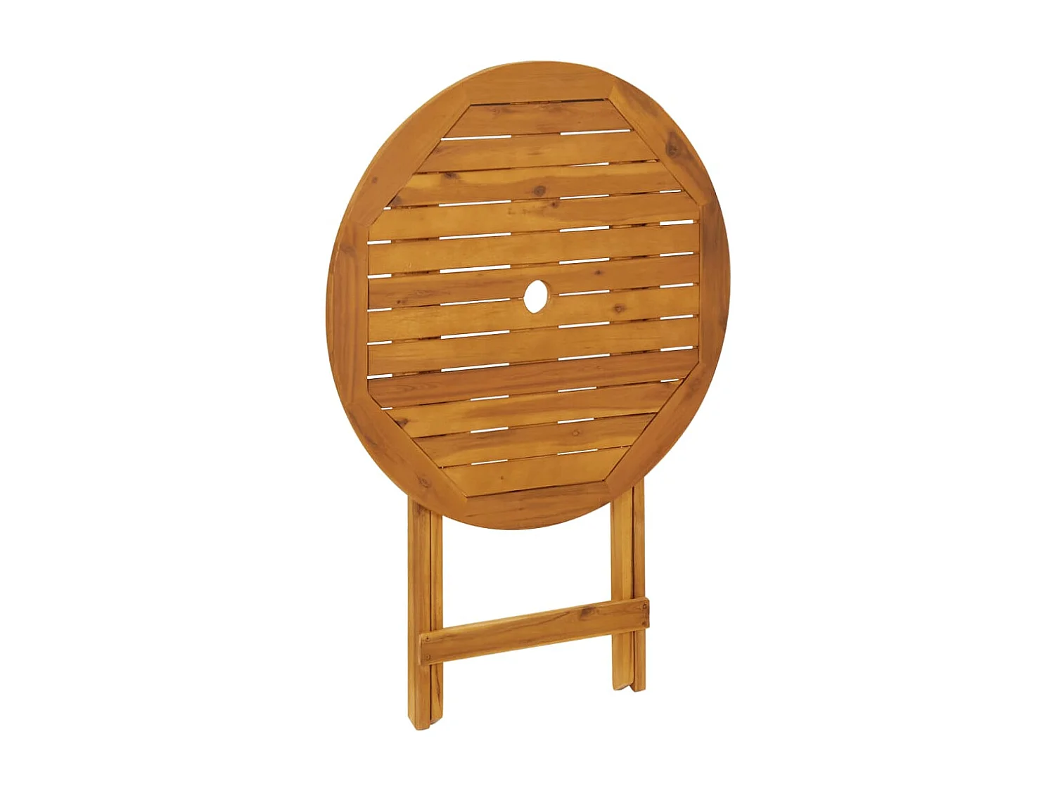 Set da Bistrot 3 pz Beige in Polyrattan e Legno Massello