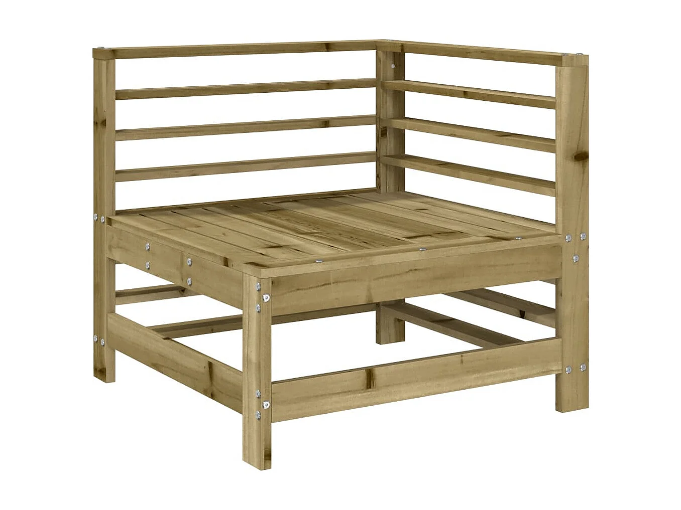 5 pcs conjunto lounge de jardim madeira de pinho impregnada