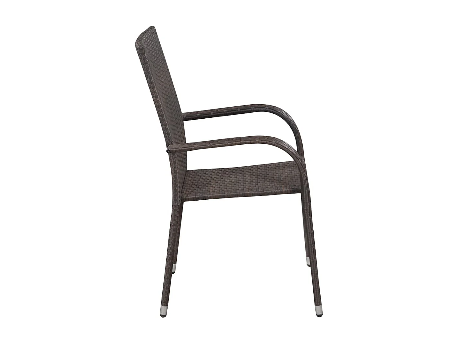 Juego de comedor para jardín 7 piezas marrón