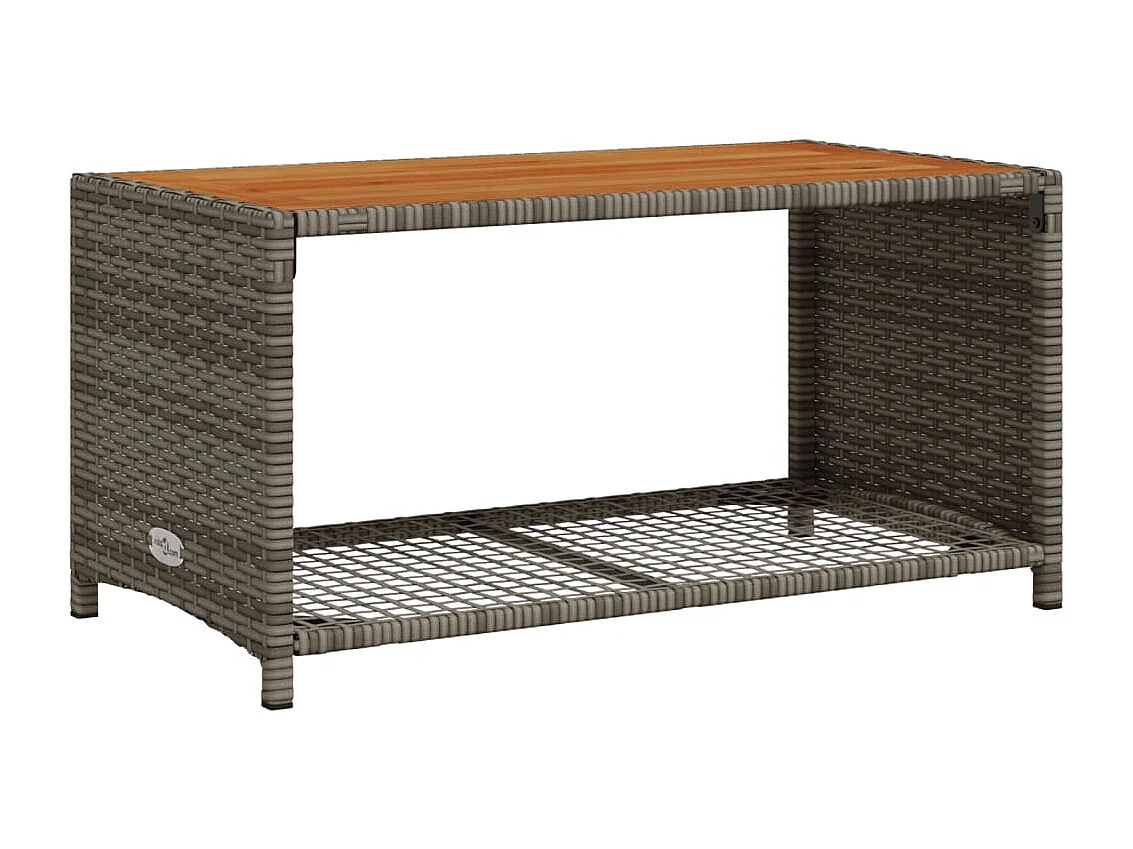 Salon de jardin 4 pcs avec coussins gris résine tressée