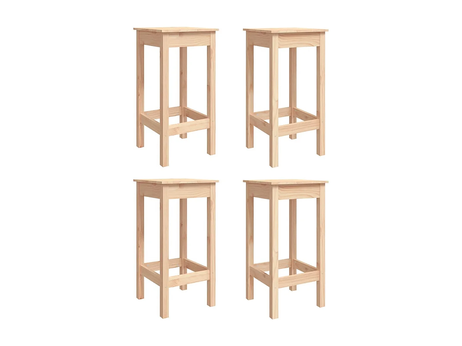 Ensemble de bar de jardin 5 pcs bois de pin massif