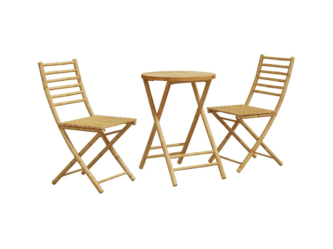 Ensemble de bistro 3 pcs bambou