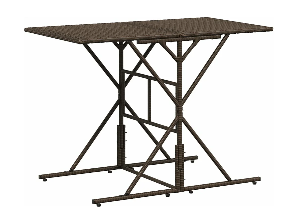 7-tlg. Garten-Essgruppe mit Kissen Braun Poly Rattan