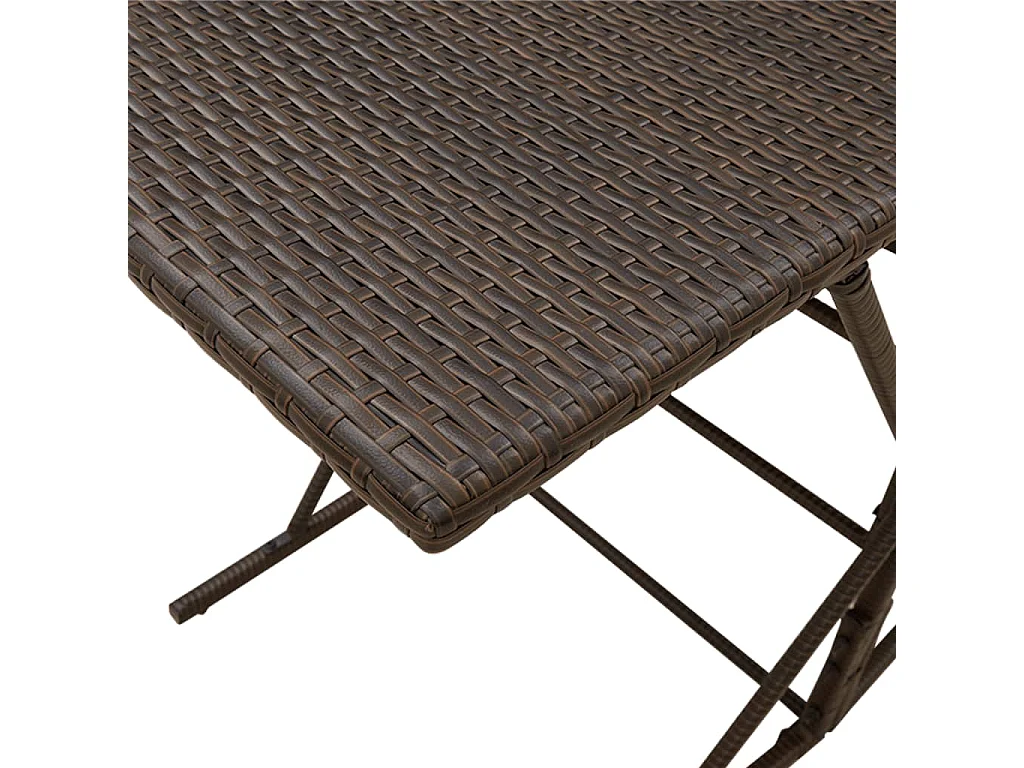 7-tlg. Garten-Essgruppe mit Kissen Braun Poly Rattan