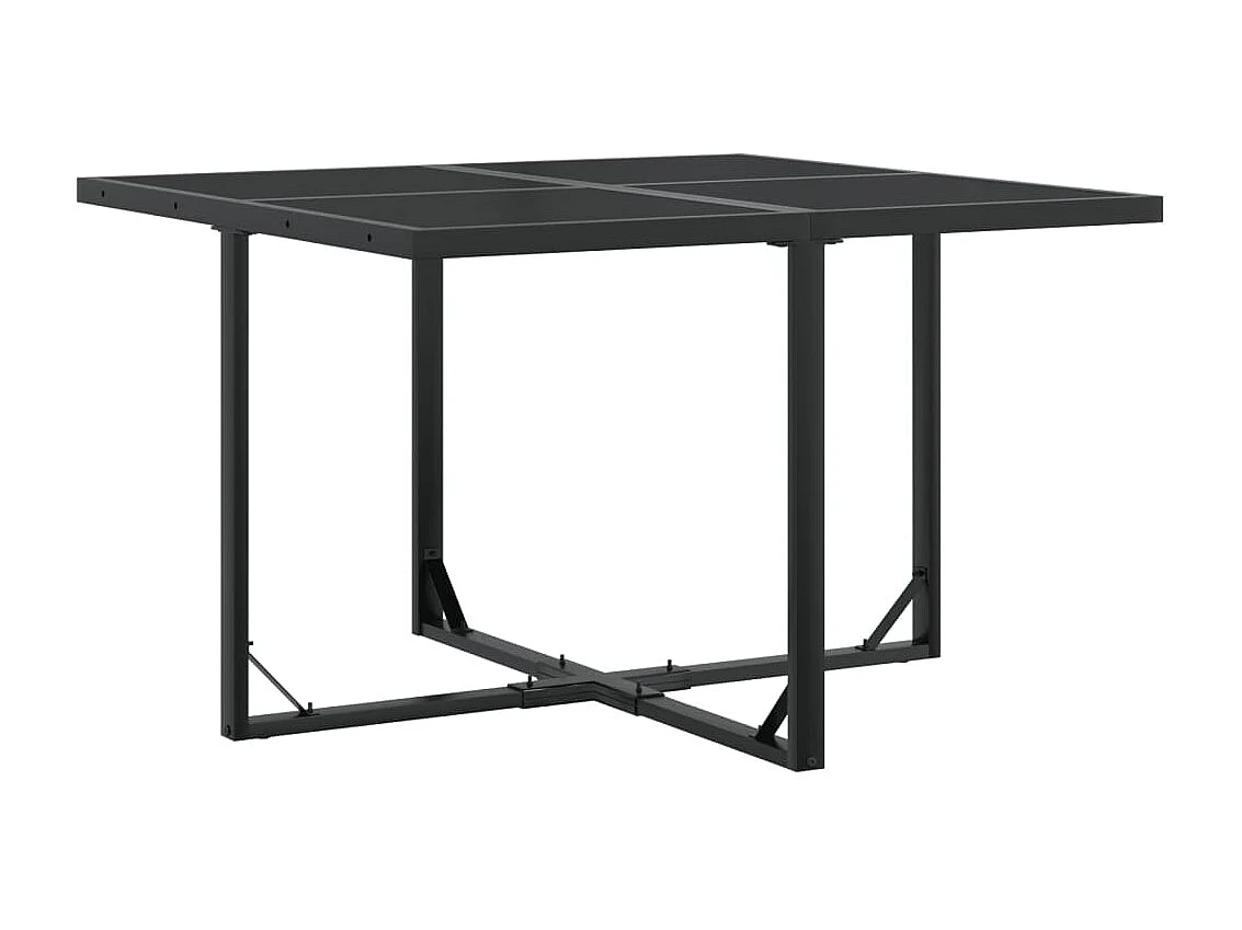 Ensemble à manger de jardin 9 pcs noir textilène