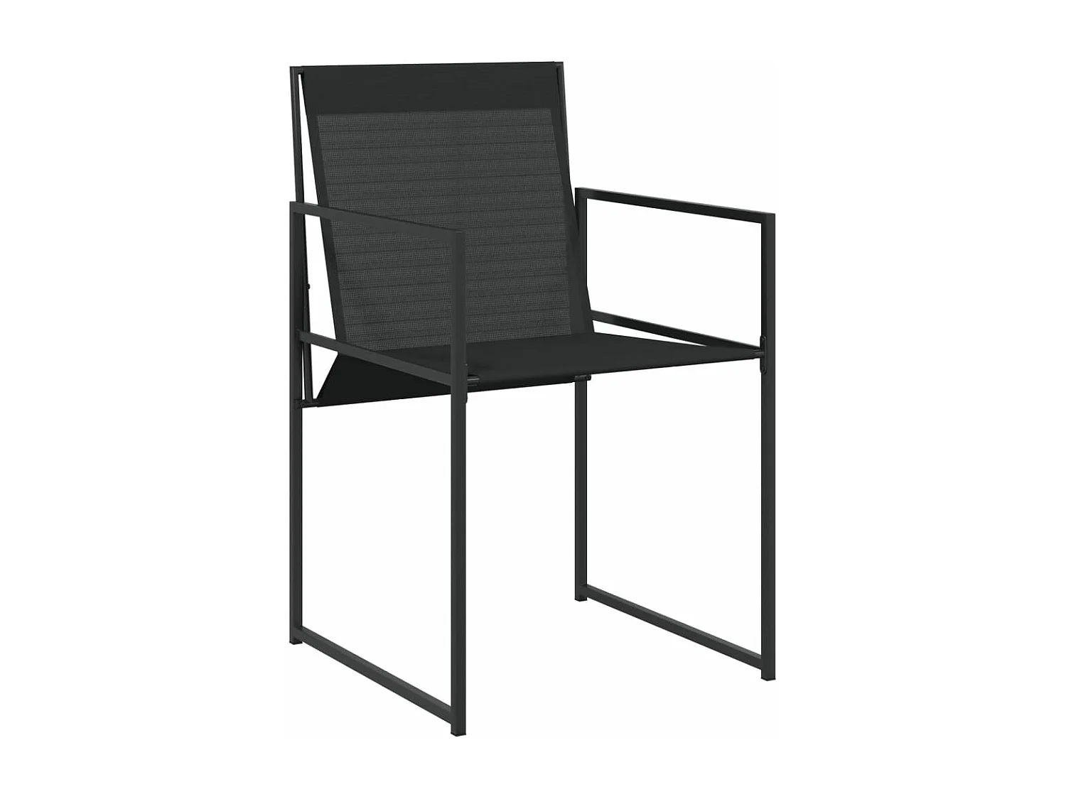 Ensemble à manger de jardin 9 pcs noir textilène