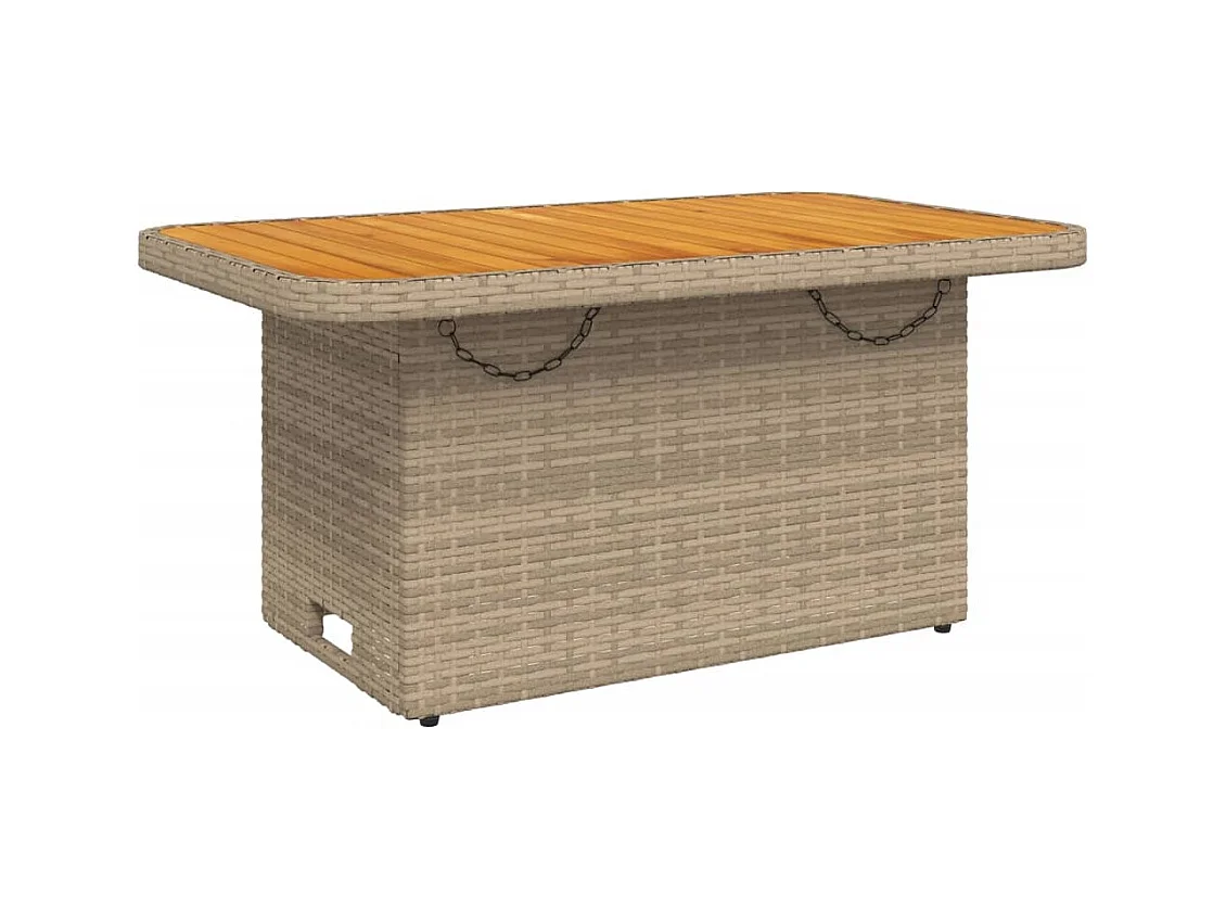 2-delige Tuinset met kussens poly rattan beige