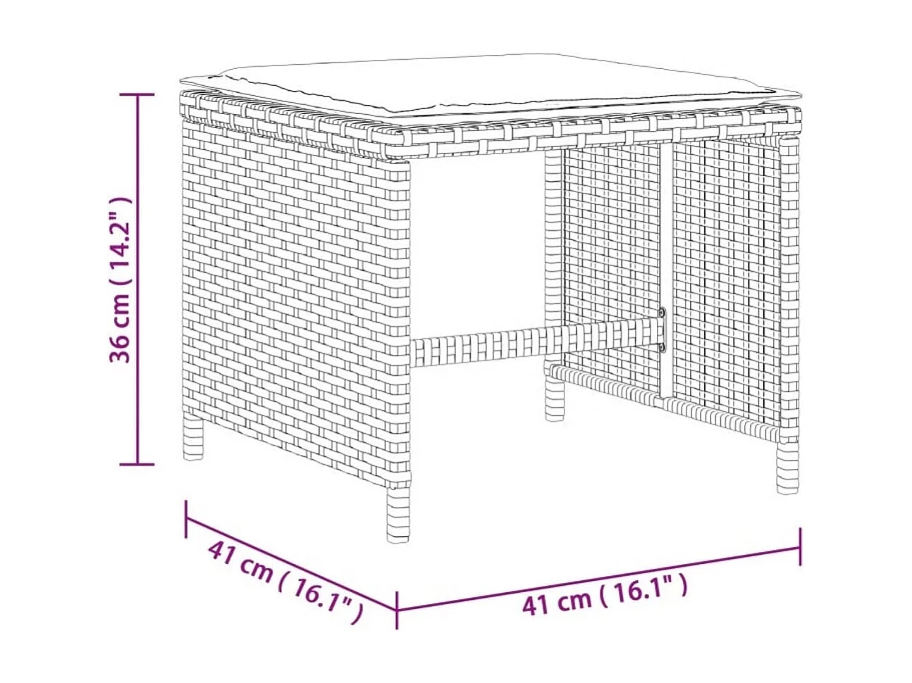 Ensemble à manger de jardin et coussins 15 pcs gris clair rotin