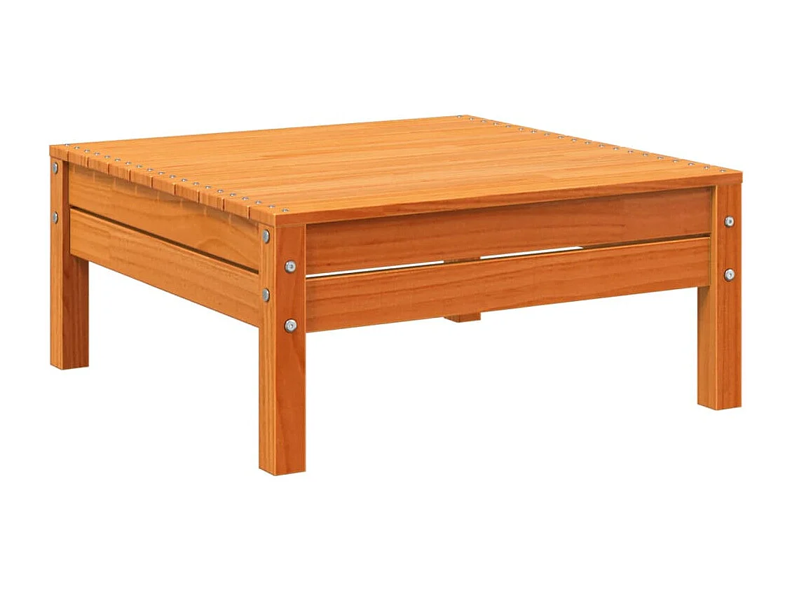 Set Divani Giardino 9 pz con Cuscini Marrone Cera Massello Pino