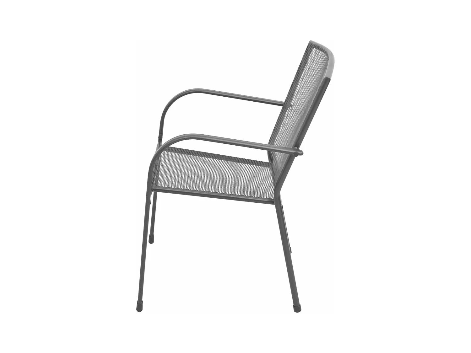 Ensemble de chaises de jardin empilables 3 pcs anthracite