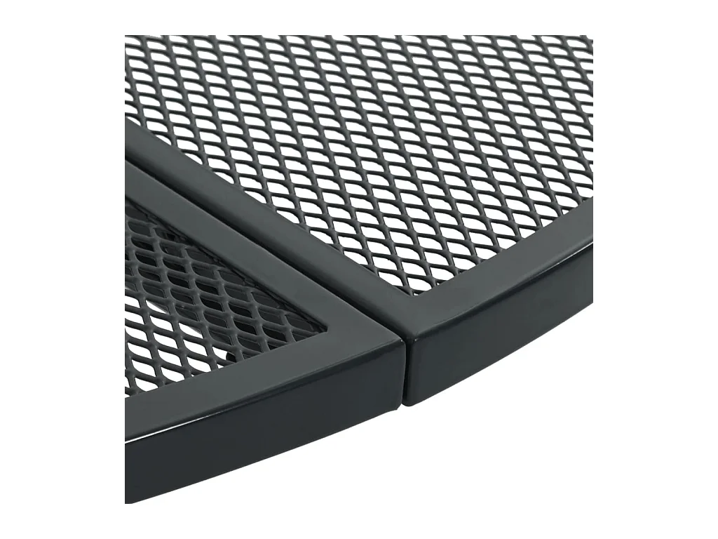 Ensemble de chaises de jardin empilables 3 pcs anthracite