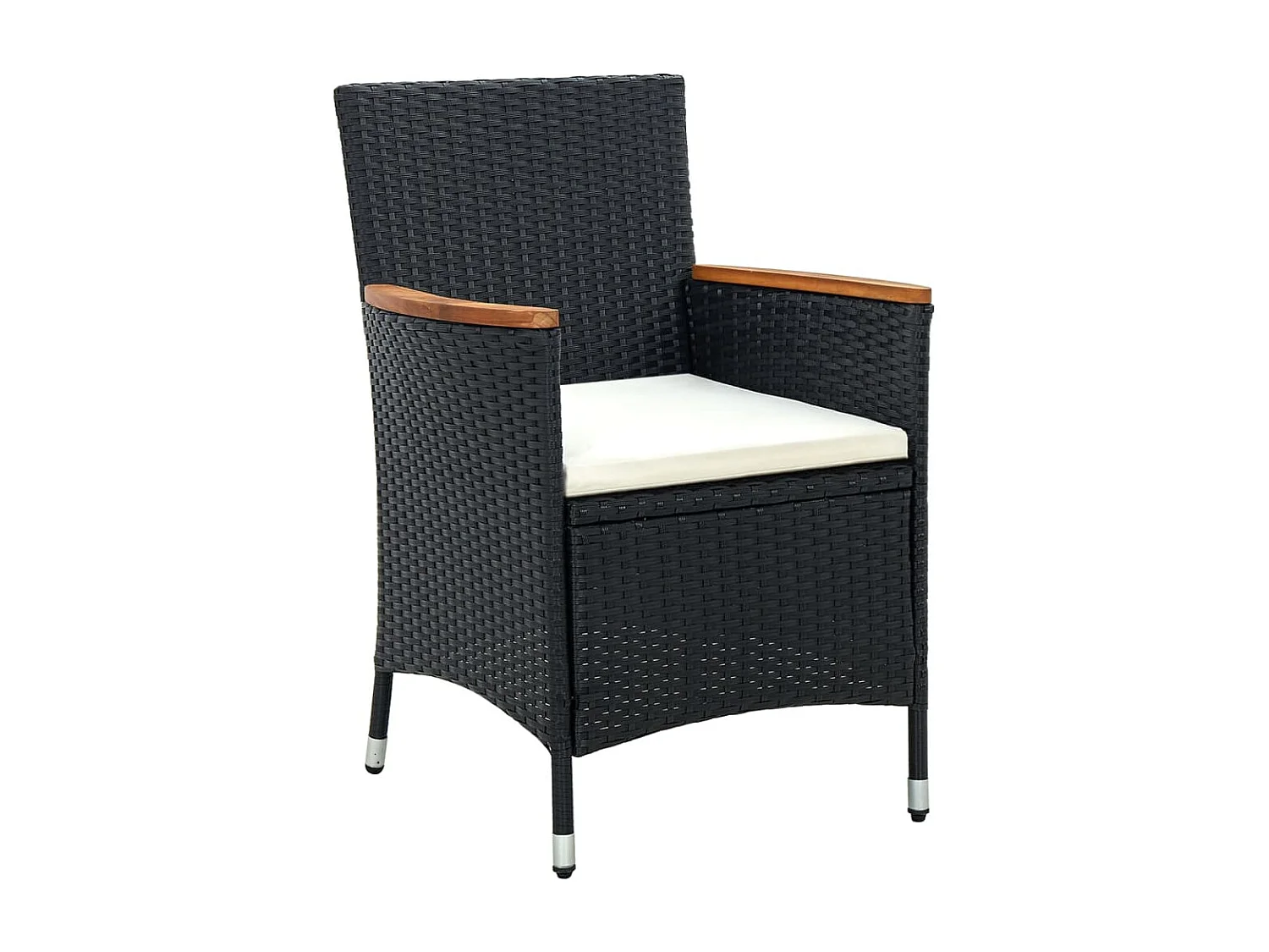 Ensemble à manger de jardin 13 pcs avec coussins Noir