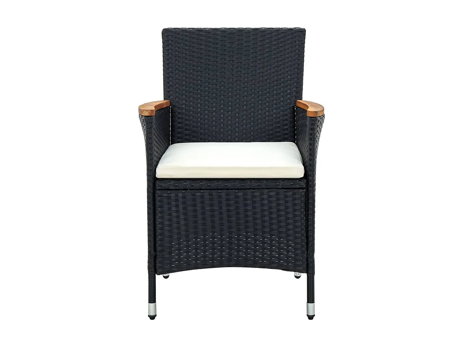 Ensemble à manger de jardin 13 pcs avec coussins Noir