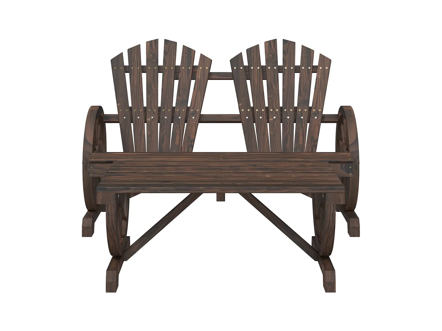 Salon de jardin 2 pcs bois de sapin massif