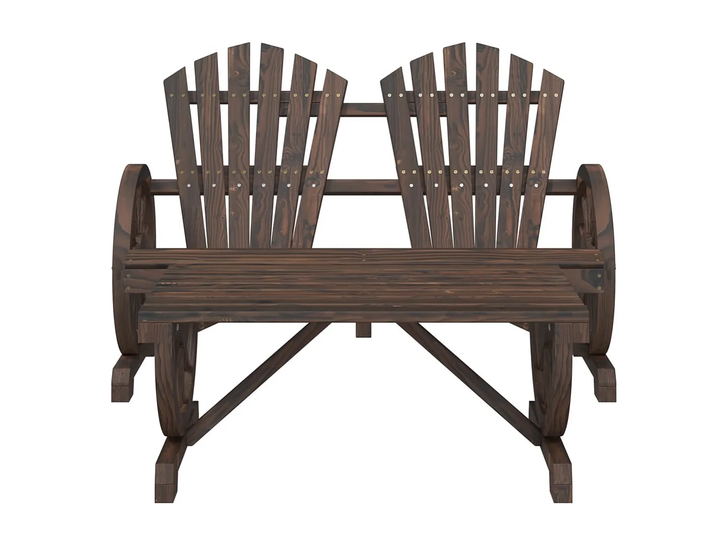 Salon de jardin 2 pcs bois de sapin massif