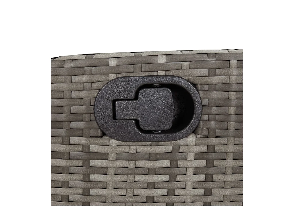 Ensemble à manger de jardin 3 pcs coussins gris résine tressée