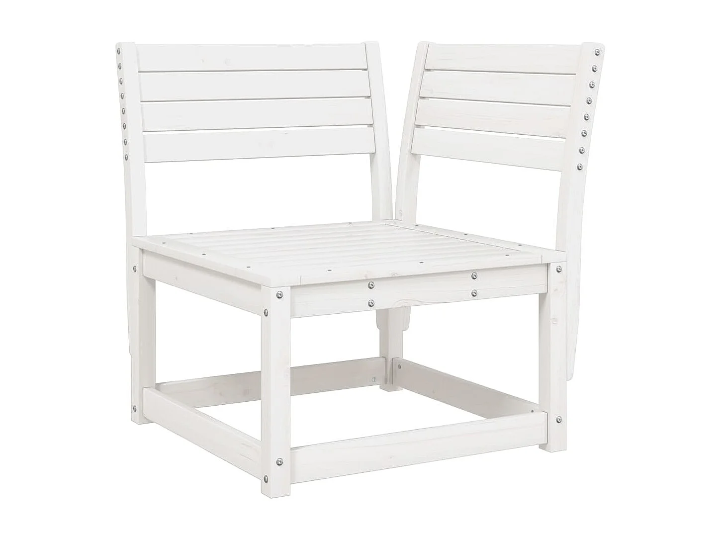 Juego de muebles de jardín 4 pzas madera maciza de pino blanco