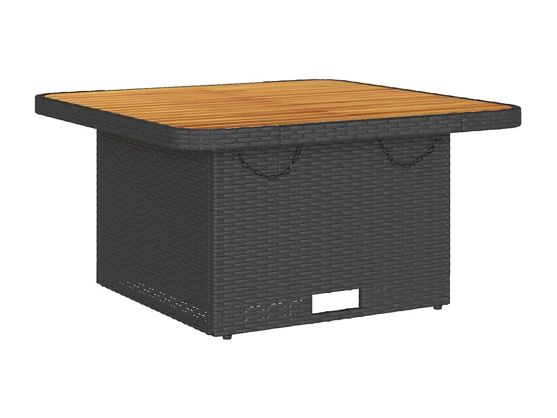 Set Divani da Giardino 3 pz con Cuscini Nero in Polyrattan