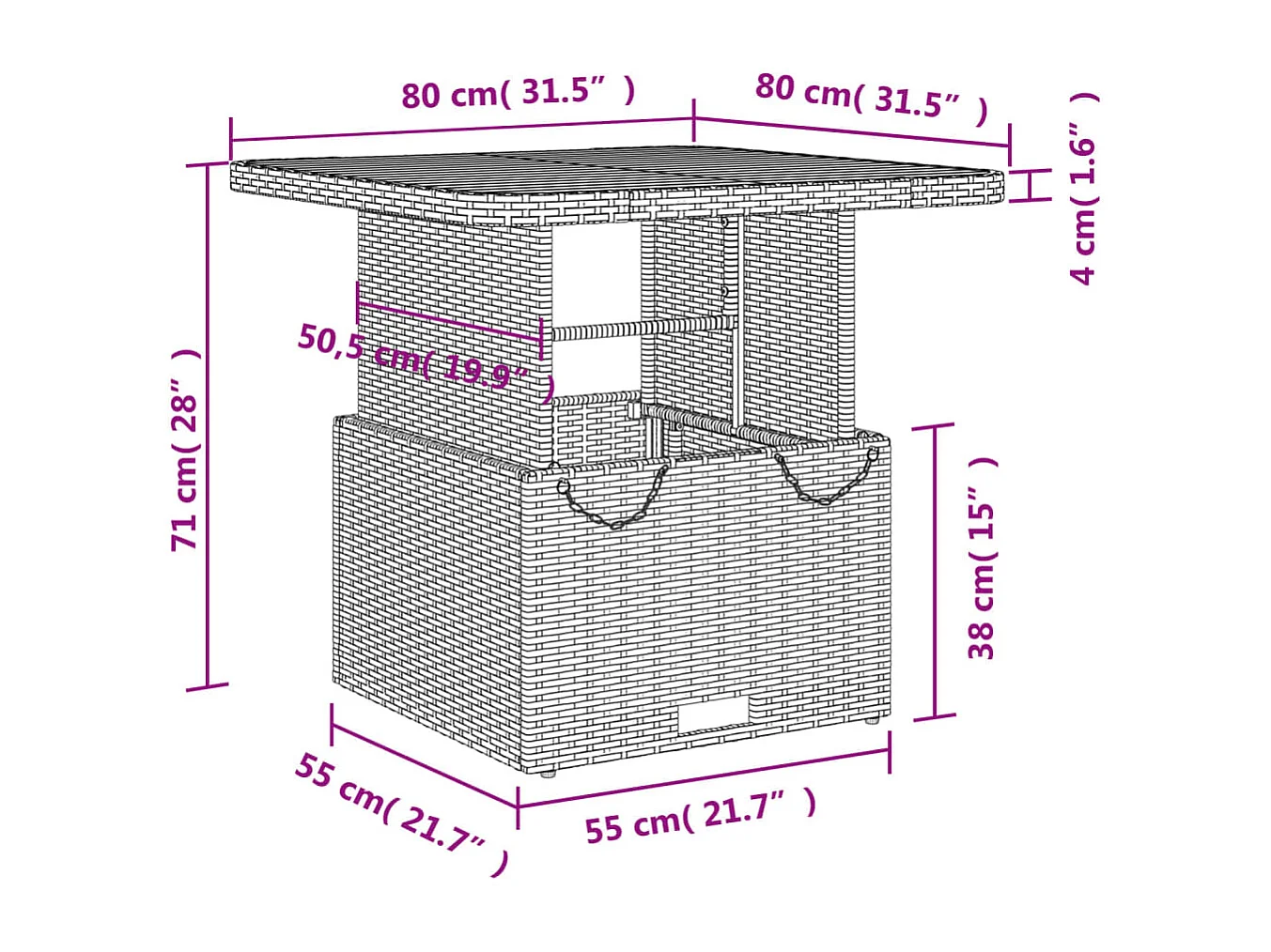 Ensemble à manger de jardin avec coussins 3 pcs Noir