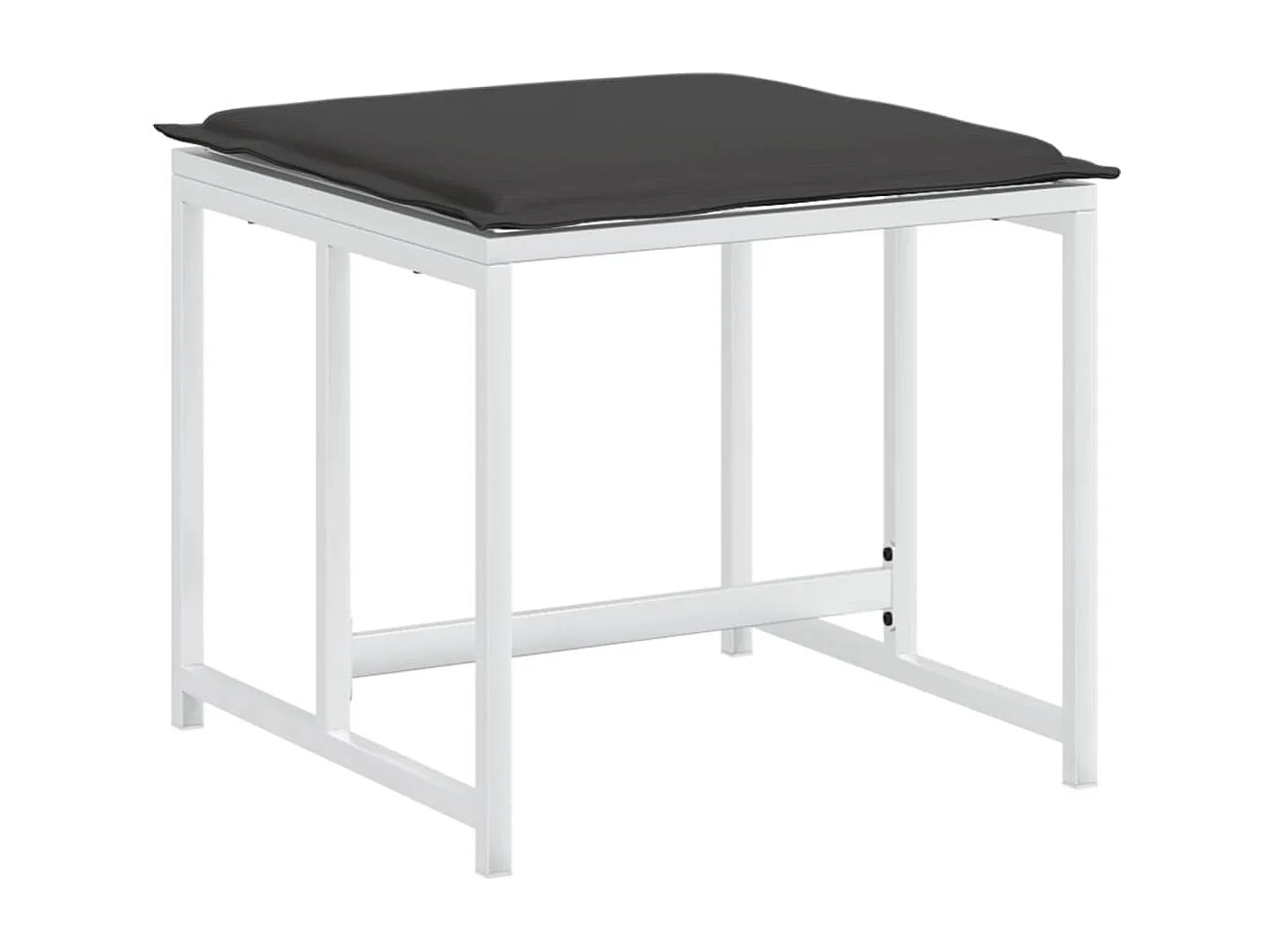 Ensemble à manger de jardin avec coussins 15pcs blanc textilène