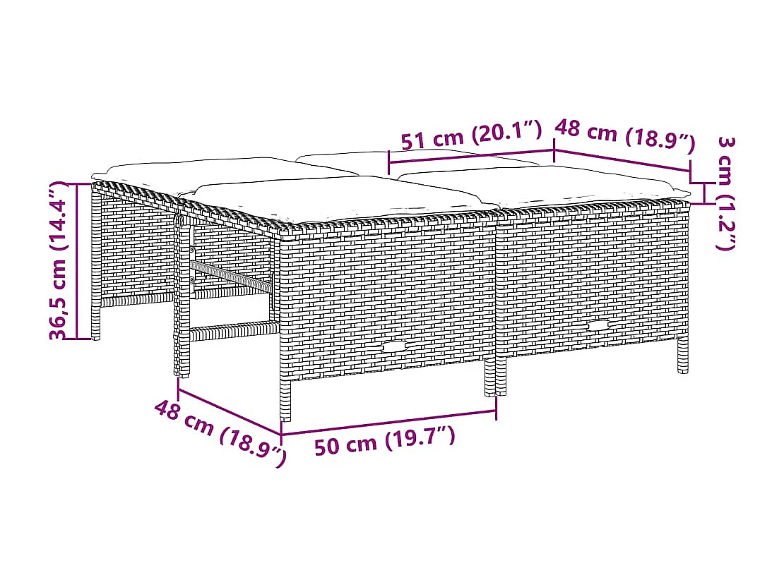 Set Divani da Giardino 5 pz con Cuscini in Polyrattan Nero