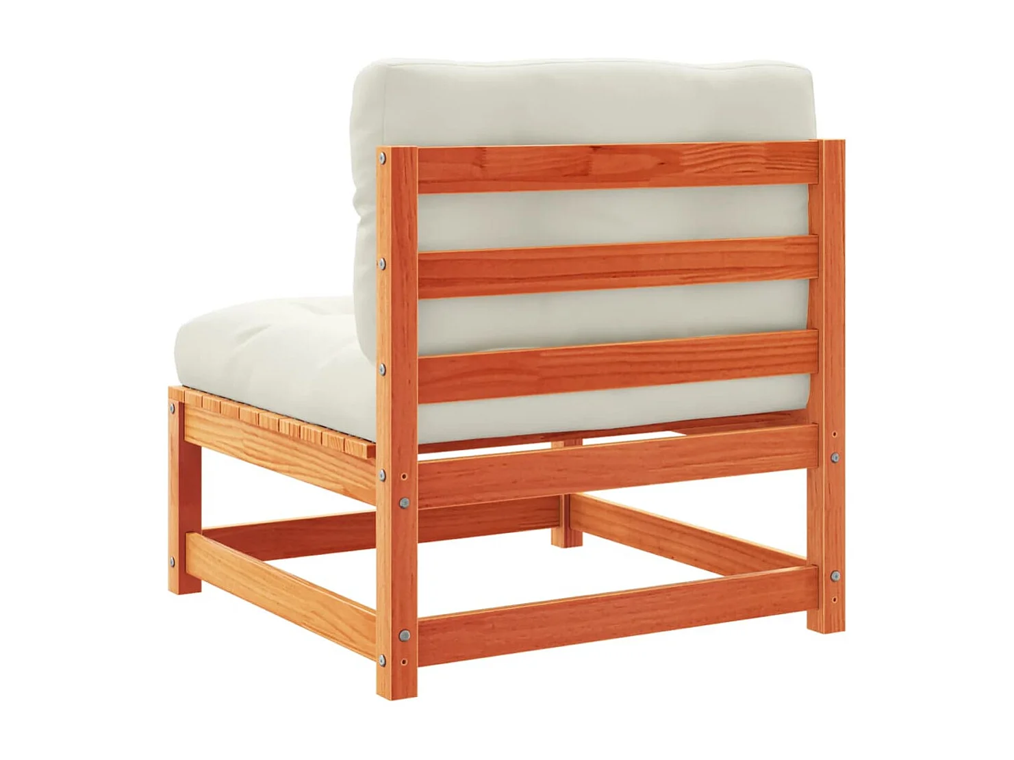 5-tlg. Garten-Sofagarnitur mit Kissen Wachsbraun Kiefernholz