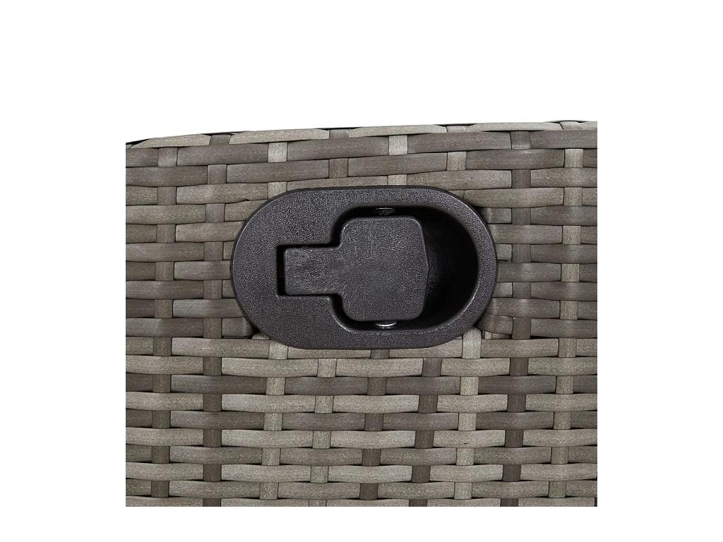 Ensemble à manger de jardin 5 pcs coussins gris résine tressée