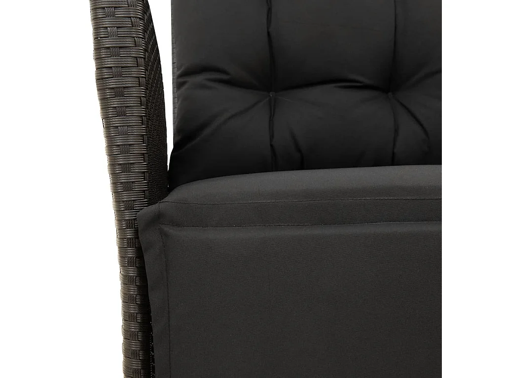 9-delige Tuinset poly rattan zwart