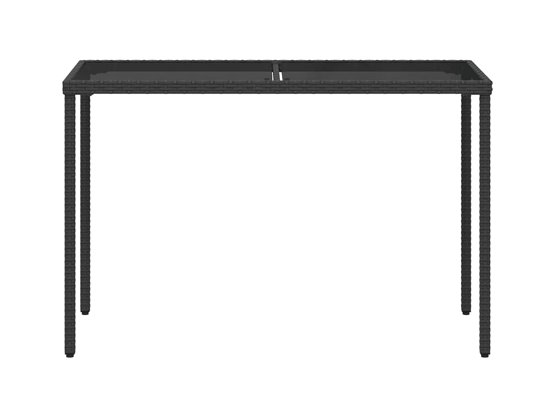 Set de muebles jardín 5 pzas con cojines ratán sintético negro