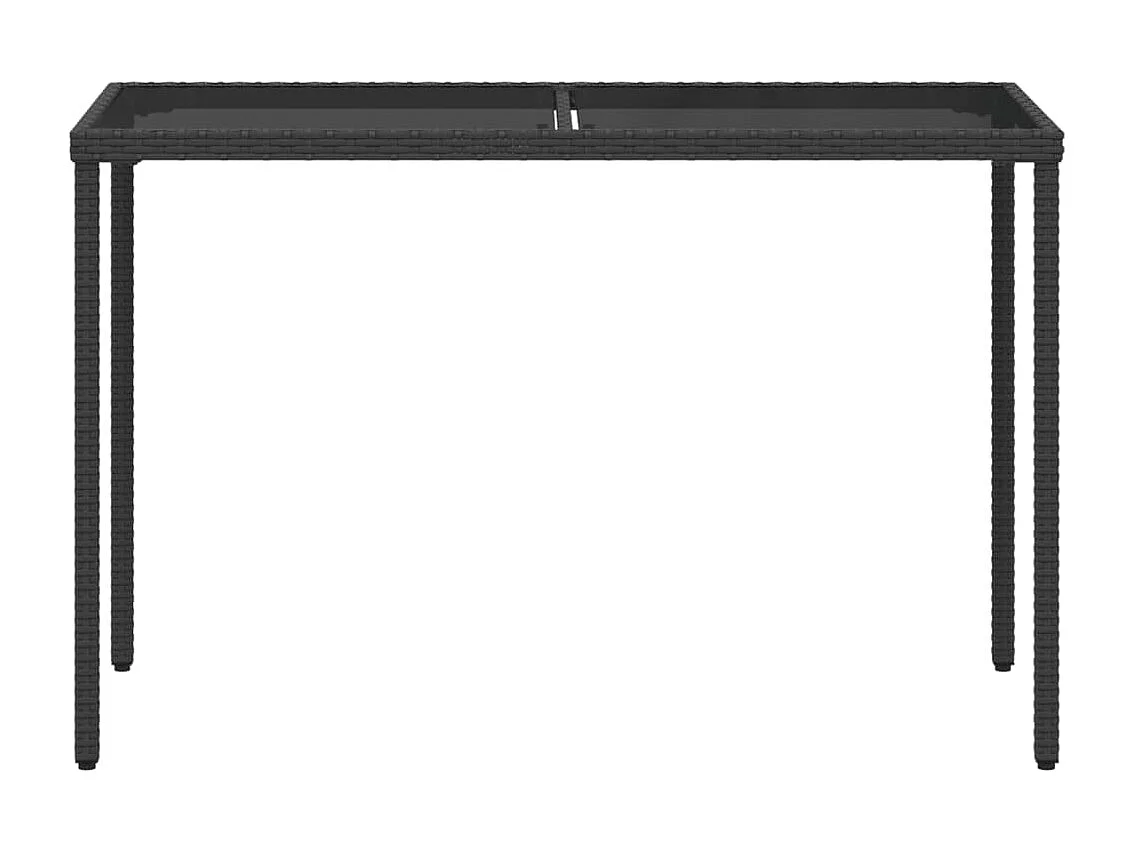 5 pcs conjunto de jantar p/ jardim c/ almofadões vime PE preto