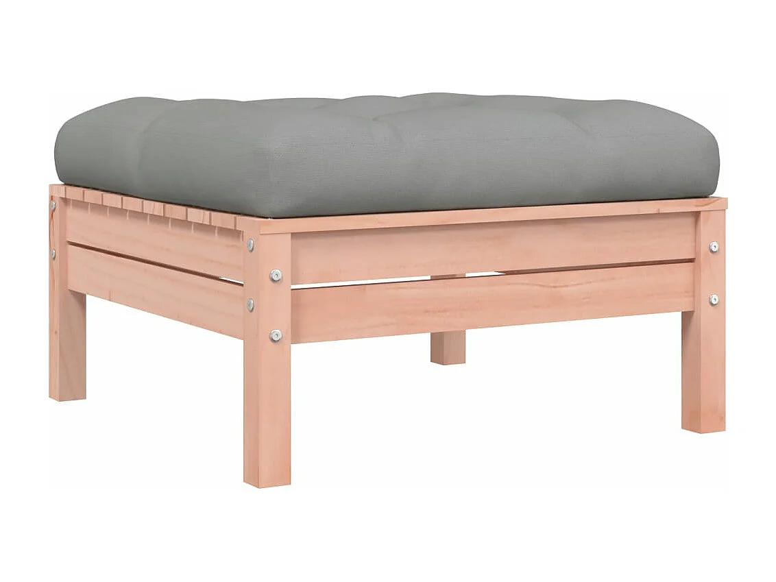 Salon de jardin 6 pcs et coussins bois massif sapin de douglas