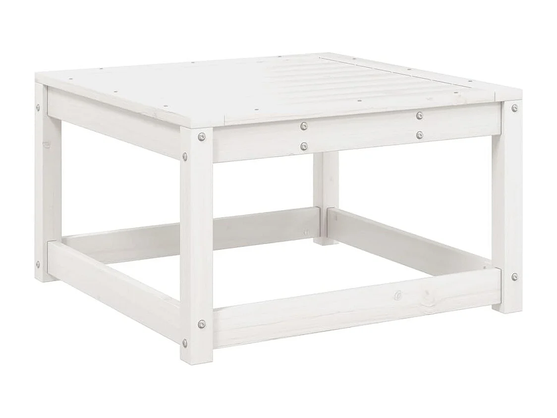 Juego de muebles de jardín 7 pzas madera maciza de pino blanco