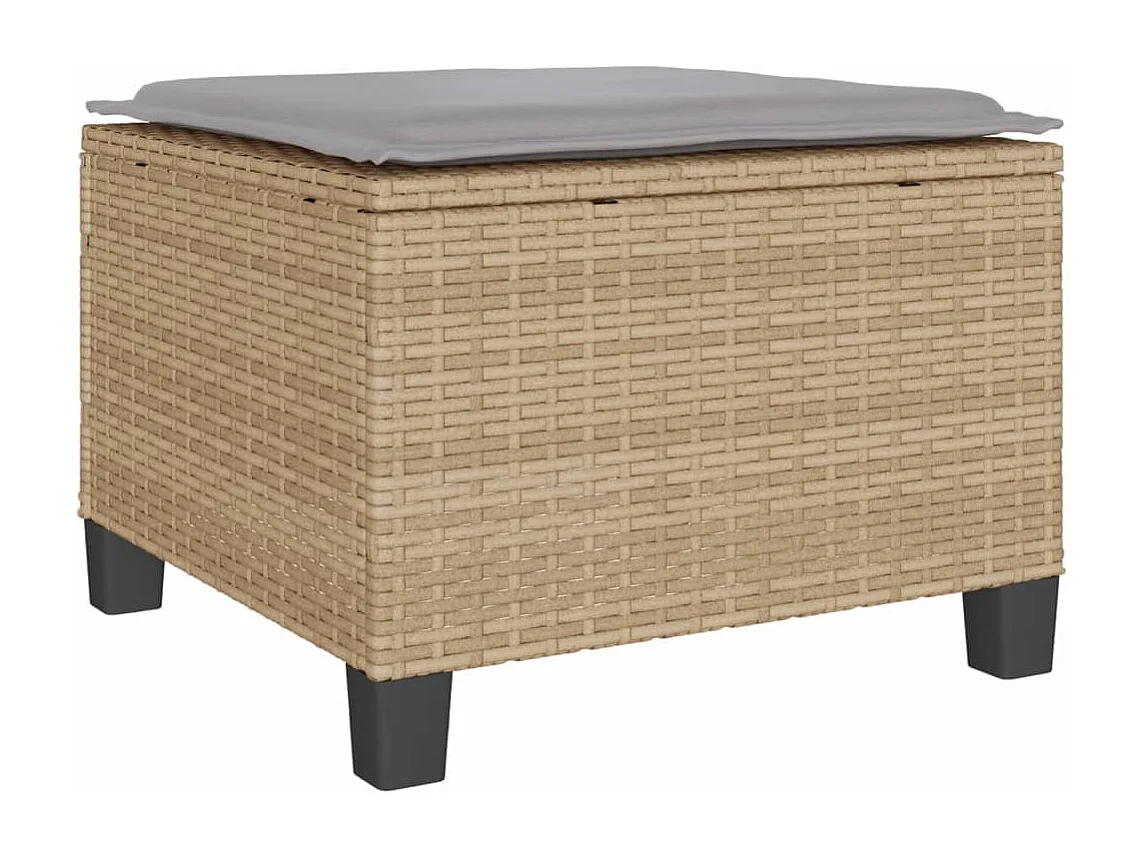 Set da Bistrò 3 pz con Cuscini Beige in Polyrattan