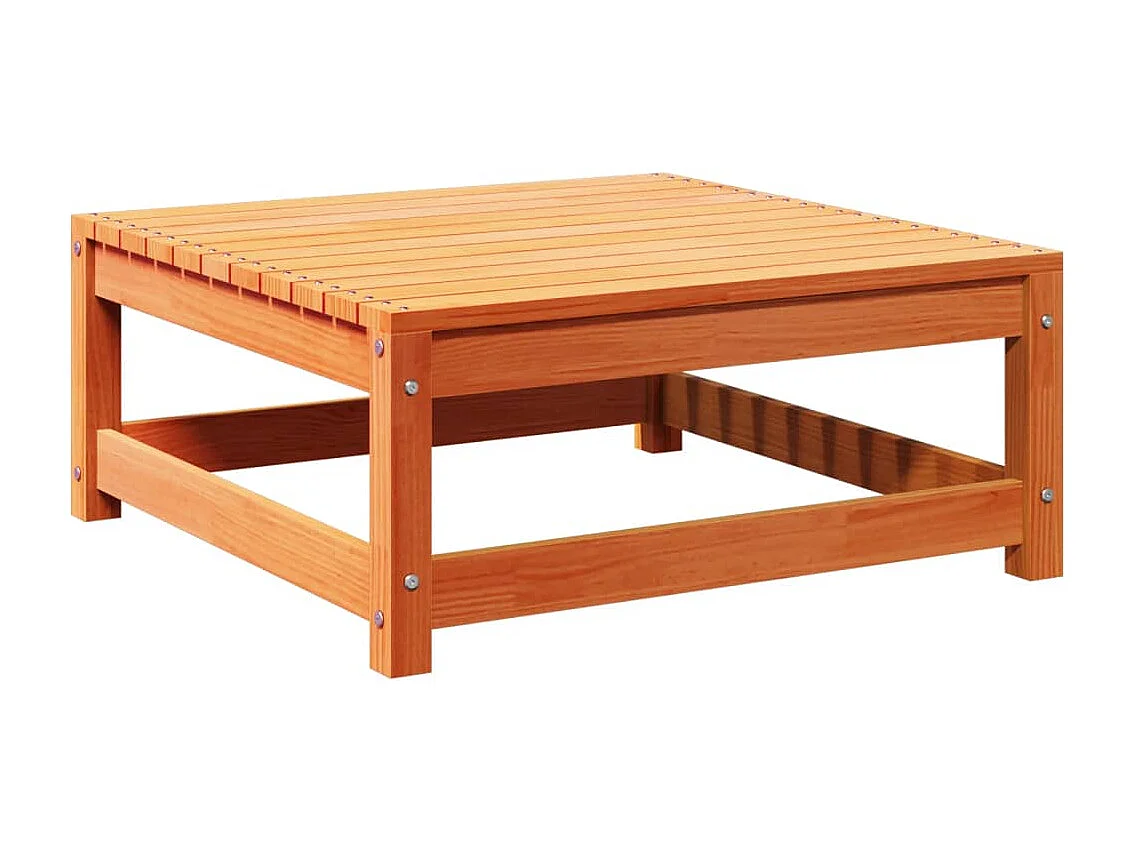Set de sofás jardín 6 pzas con cojines madera pino marrón cera