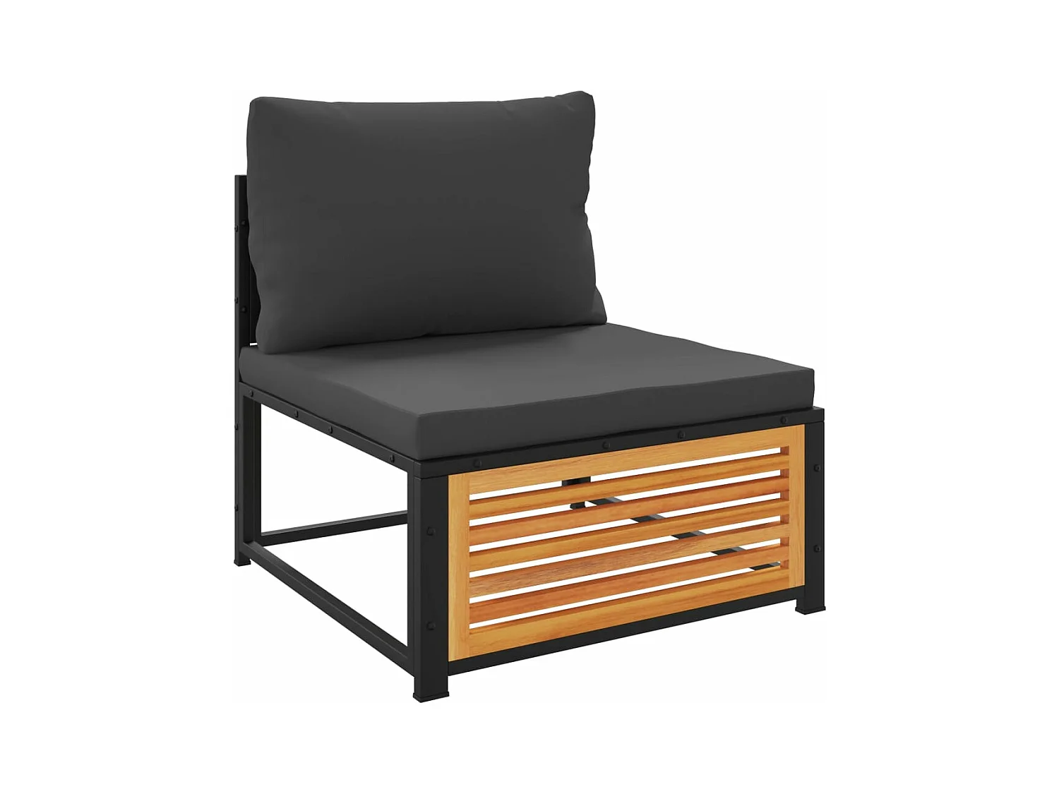 Salon de jardin avec coussins 7 pcs bois massif d'acacia