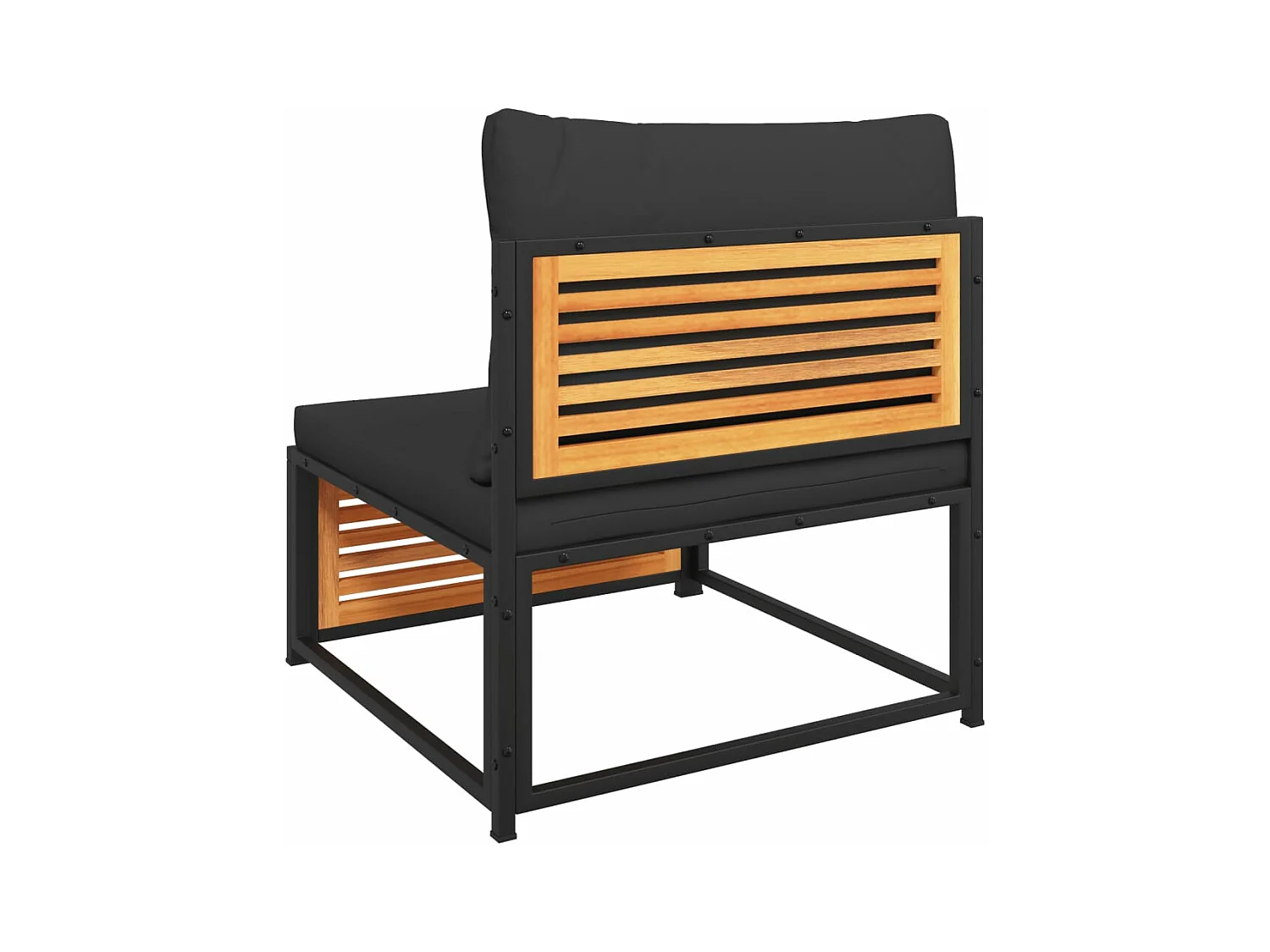 Salon de jardin avec coussins 7 pcs bois massif d'acacia