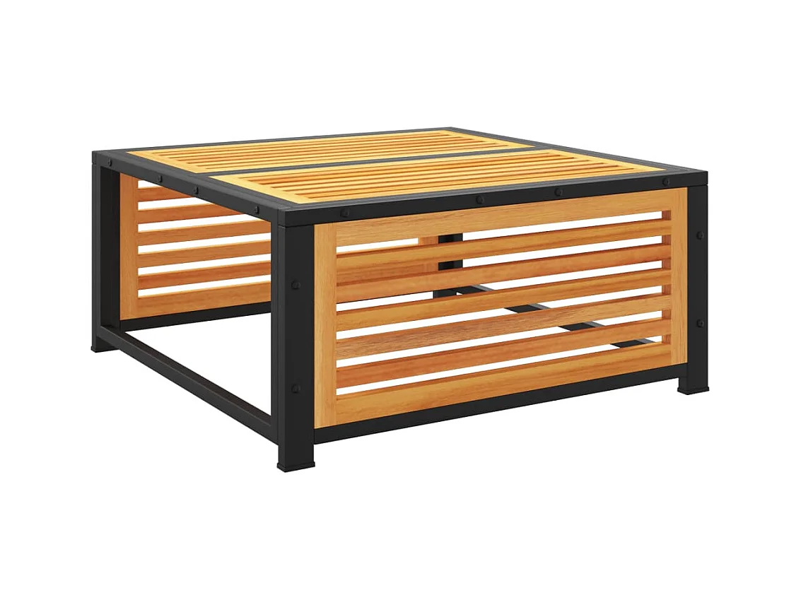 Salon de jardin avec coussins 7 pcs bois massif d'acacia