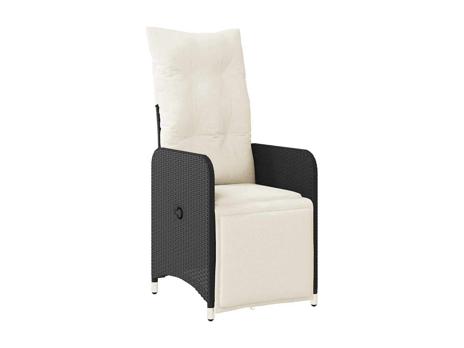 3-tlg. Garten-Bistro-Set mit Kissen Schwarz Poly Rattan