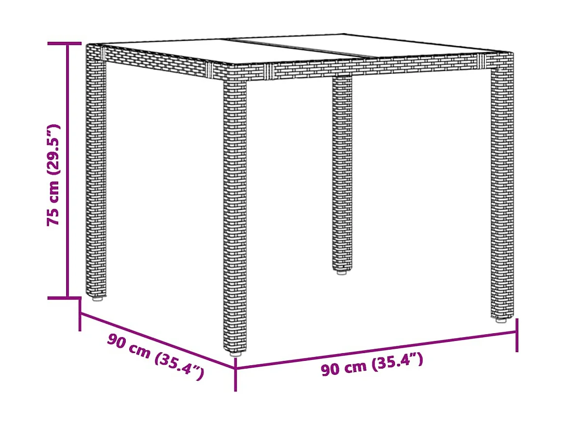 3-tlg. Garten-Bistro-Set mit Kissen Schwarz Poly Rattan