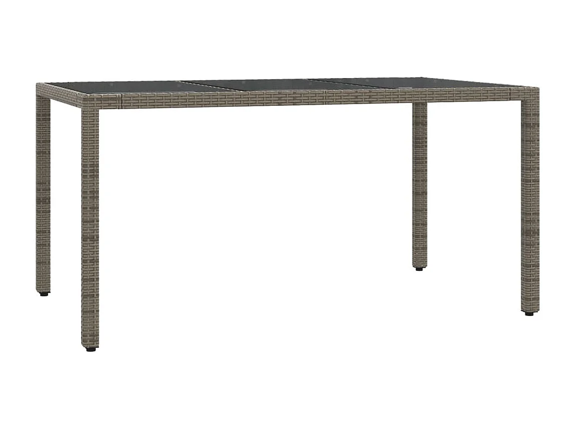 Ensemble à manger de jardin et coussins 7 pcs gris rotin