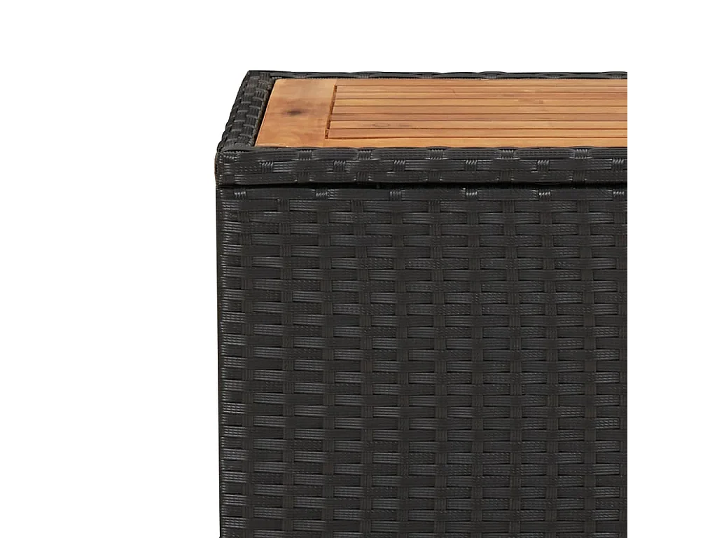 Ensemble à manger de jardin avec coussins 3 pcs Noir