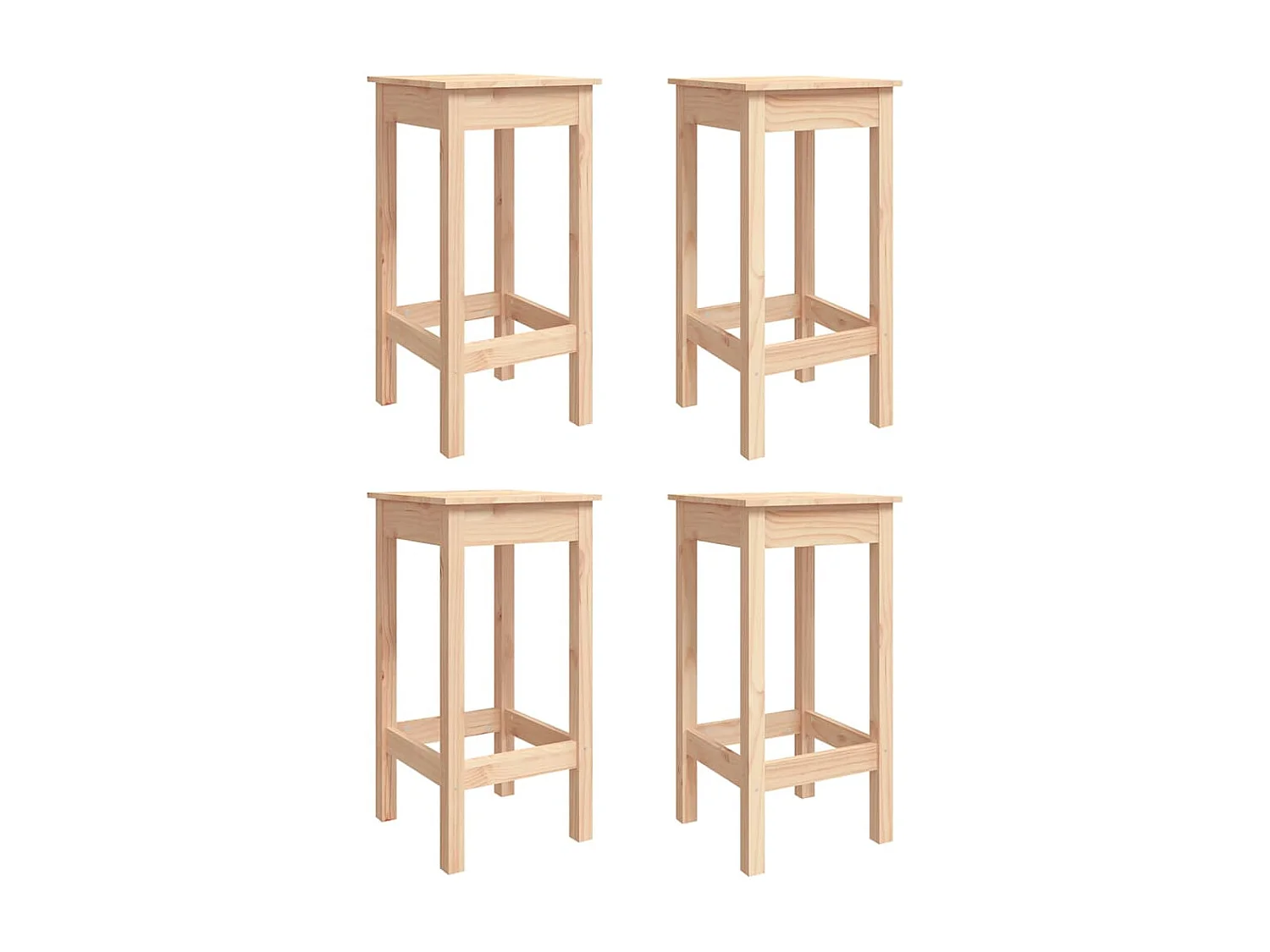 Ensemble de bar de jardin 5 pcs bois de pin massif