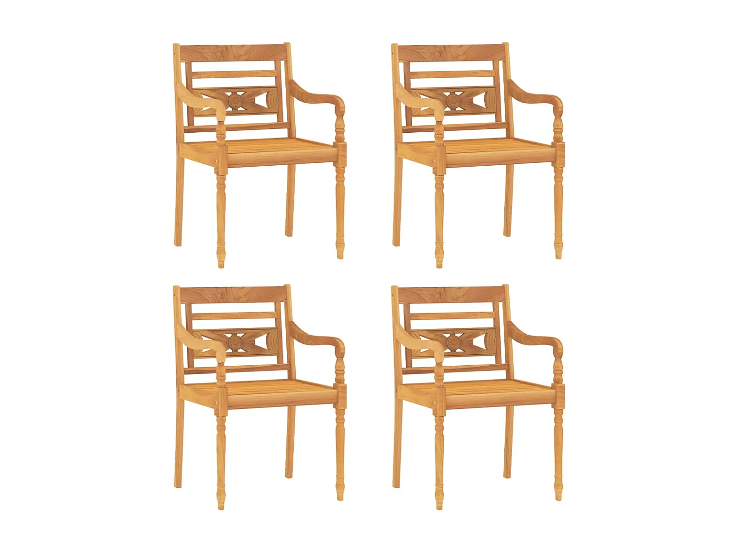 Ensemble à manger de jardin 5 pcs Bois de teck massif