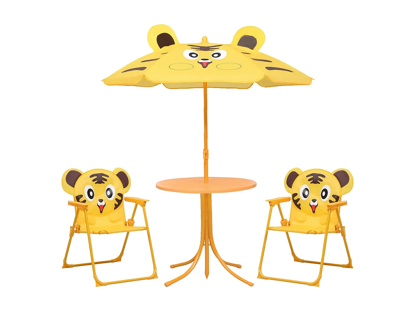3-delige Bistroset voor kinderen met parasol geel