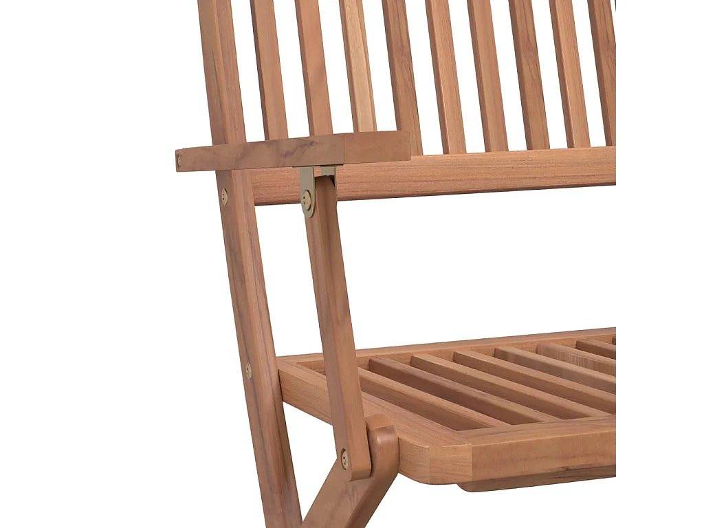 Set comedor de jardín plegable 5 piezas madera maciza de acacia