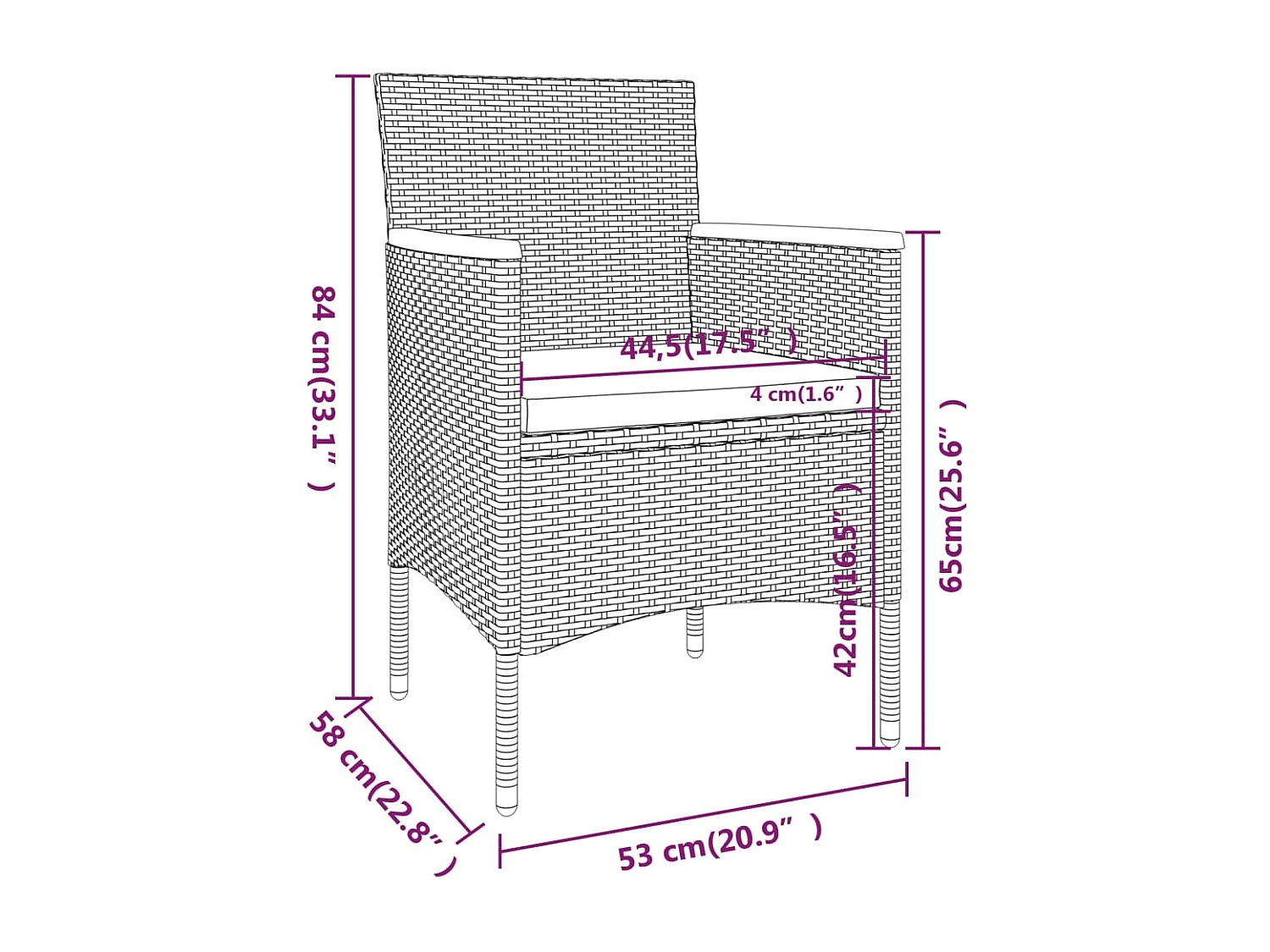 5-delige Tuinset poly rattan en gehard glas zwart