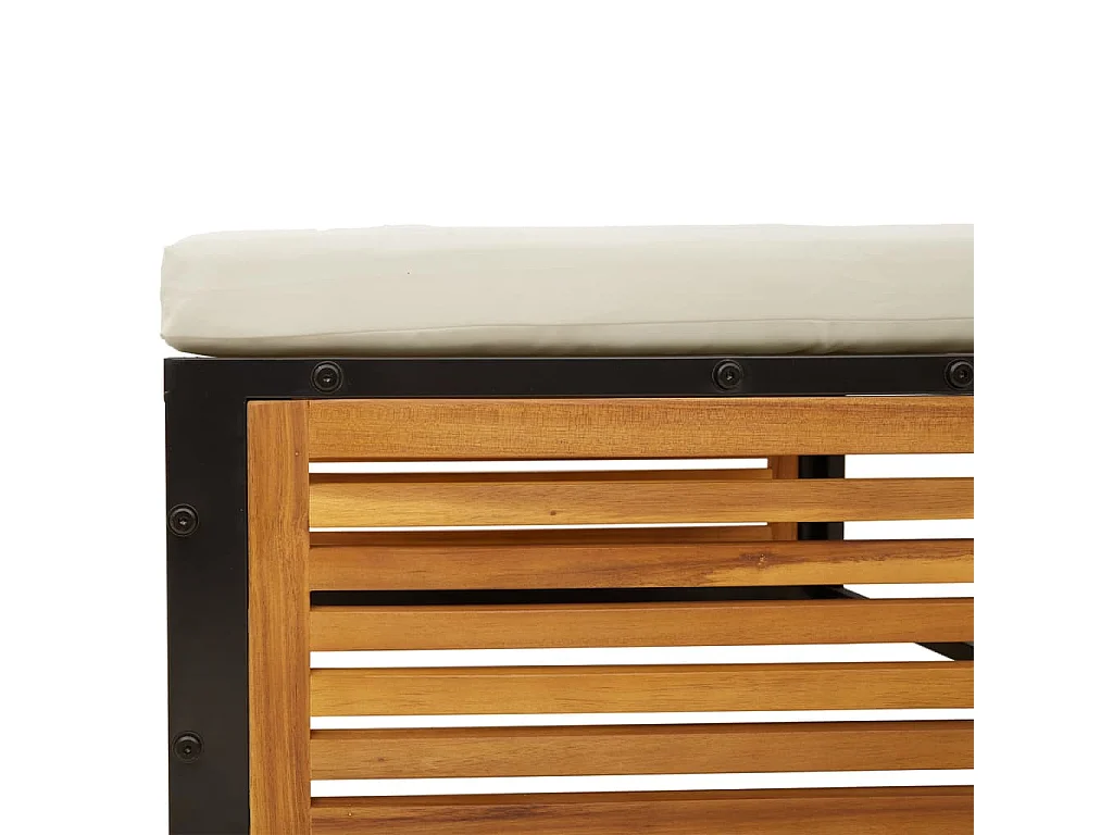 10 pcs conjunto de sofás de jardim com almofadões acácia maciça