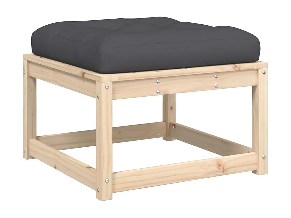 Salon de jardin 4 pcs avec coussins Bois de pin massif